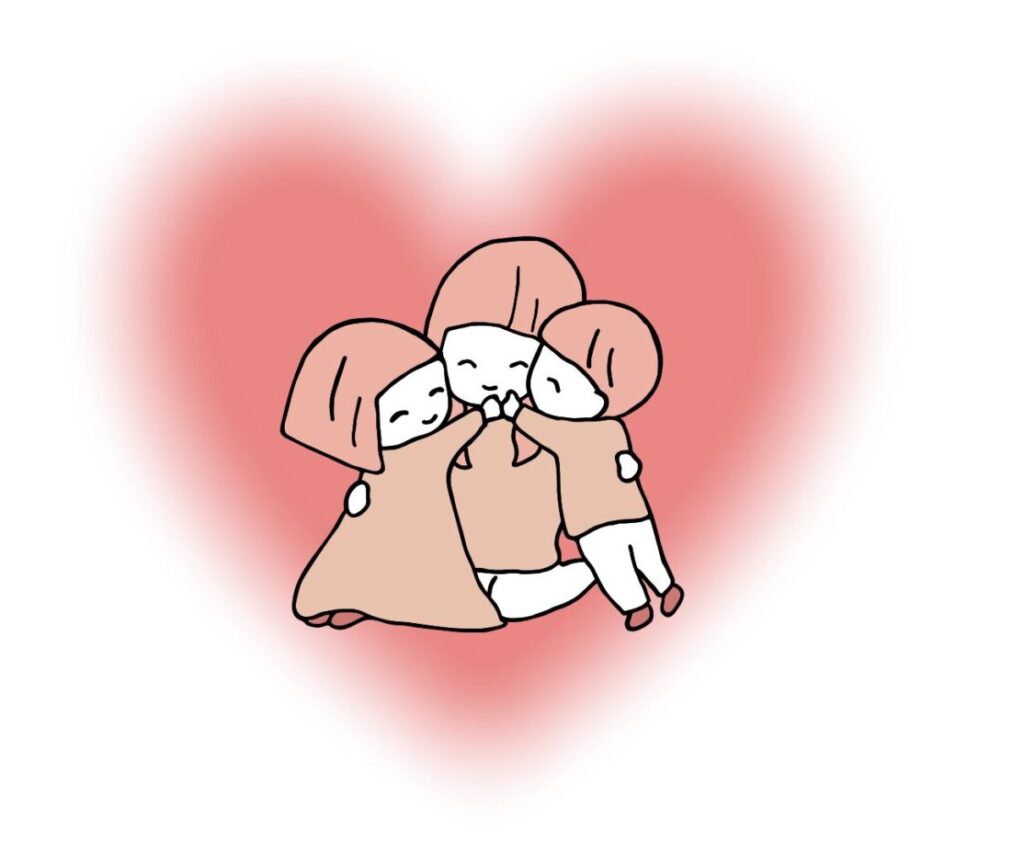 ぎゅーしている写真